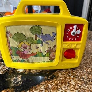 Red box Vintage Yellow and Red Learning Toy